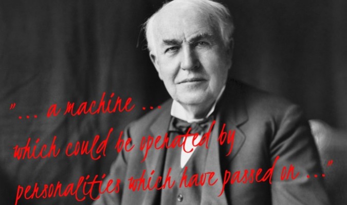 Aparato para comunicarse con los muertos inventado supuestamente por Thomas Edison