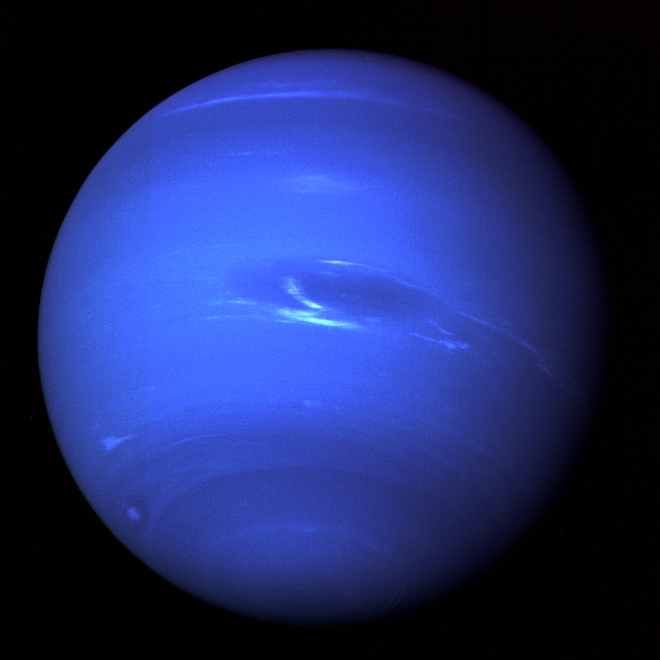 La nave espacial Voyager 2 capturó esta espl{endida imagen de Neptune en 1989. (NASA)